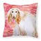 &#x22;Caroline&#x27;s Treasures BB9789PW1818 Afghan Hound Love Outdoor Canvas Pillow, Multicolor&#x22;